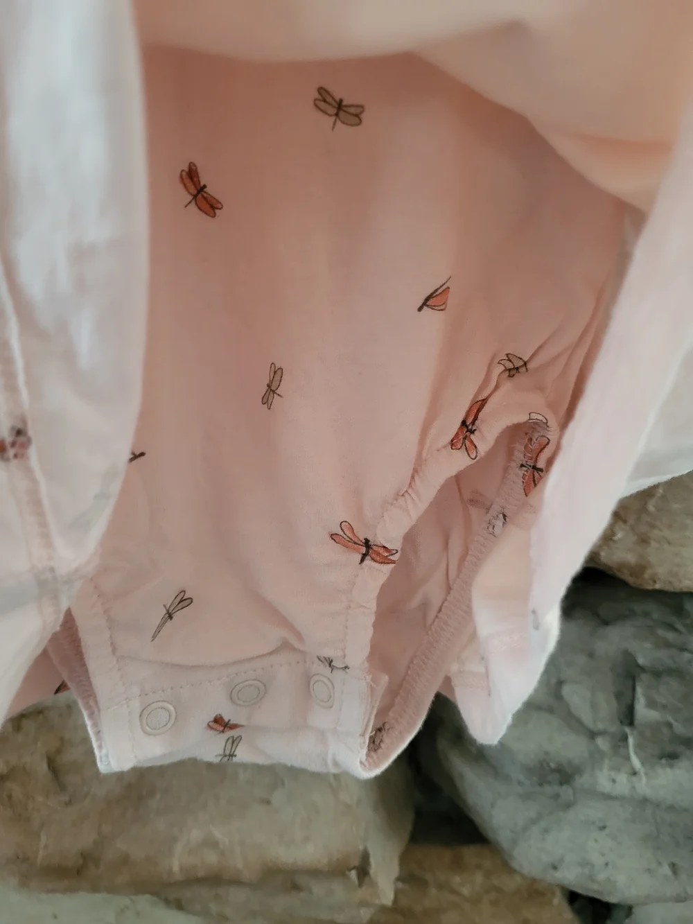 Carter's 6m Light Peach Flutter-Sleeve Dress with Dragonfly Motif